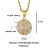 Hip Hop glacé Bling basket-ball en acier inoxydable colliers pendentifs pour hommes bijoux charme avec Chains286u