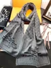 2024 Дизайнеры кашемир жаккард для мужчин дизайнер бренд -дизайнерские шарфы классические высококачественные шарфы платки пледа хиджаб Sciarpa Big 100% вязаная шерсть H S Ted