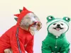 Dog Apparel Cute Frog Raincoat Full Body Cover With Hat Transparent Brim Rain Jacket Clothes For Medium Large Perros Cats XXL7XL5611274