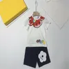 Ny designer casual stil barnkläder set sommar pojkar sport kostym baby hylsa kostym barn kostym storlek 90-150 cm A09