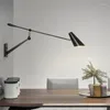 Wall Lamp Nordic Long Pole Led Lights Creative Dining Room Arm With Button Switch Home Lighting Fixtures