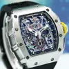 Высококлассные наручные часы Наручные часы для отдыха RM Watch Rm11-03 Автоматические механические часы Полые часы Швейцарские всемирно известные Rm1103 Титановый металлический винный хронограф