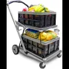 Shopping Carts Shopping Cart Folding Multi-Function Trolley inklusive 2 fällbara förvaring Flat Noodles Folding Flat lämplig för stam av stora lastbilar Q240227