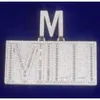 Pendentif lettre Hip Hop en diamant Moissanite personnalisé avec incrustation complète de couleur D pour chaîne de collier
