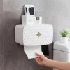 Ny vattentät väggmonterad toalettpappershållare hyllan för toalettpappersbricka rullar handdukhållare vävnadslåda förvaringslåda Tray2403