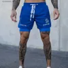 Męskie spodenki 2024 NOWOŚĆ JOGGERS KRÓTKI MĘŻCZYZN 2 W 1 Sport Shorts Gym Fitness Workbuilding Szybki suchy mężczyzna letni szorty plażowe T240227