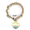 Braccialetti a catena Cuore Donna Pesca Designer Gioielli Bracciale a goccia di olio Marchio completo come regalo di Natale di nozze T80c Christm H24227