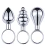 3PCSSet Mini Metal Anal Plugs med Finger Ring Anus Expander Anal Sex Toys för nybörjare Vaginal Butt Plug Prostate Massager X04013171064