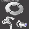Kitchen Faucets 1Pcs Stainless Steel Faucet Decorative Cover Chrome Finish Self-Adhesive Water Pipe Wall Covers Bathroom Accessories