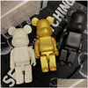 Jogos de filme O Bearbrick Bear Building Blocks Tendência Boneca Modelo Feito à Mão Enfeites Cor Sólida 40028Cm Drop Delivery Brinquedos Presentes Ac Dhzmg