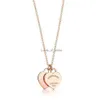 Pendentif Colliers Gold Double Love Collier Valentine Fête des mères Cadeau Designer Boîte à bijoux H24227