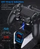 شاحن PS4 Slim Pro Controller Charger Fast Charging Dock LED مؤشر LED لـ Sony PlayStation 4 Play Station 4 PS 4 Gamepad