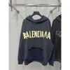designer hoodie balencigs mode hoodies hoody mens tröjor hög kvalitet 23ss b hem hög kvalitet gul tejp tryckt os lös passform slitna wgm8zmwp