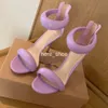 Sandali con tacco Cover per donna di design di lusso con fascia stretta Scarpe eleganti con tacco alto con cerniera Sandalo Roma con tacco a spillo in vera pelle da 10 cm di alta qualità 35-40