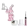 Oil Rig Recycler glazen rookset 7-delige glazen waterpijpen olieplatforms met voorraadpot Quartz banger rookaccessoires Rookpijpenset Dab Rig Smoking Cadeauset