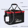 Sacs loogdeel portable zipper pêche seau extérieur pliage pliant sac de pêche vivant seau de poisson 5 tailles