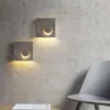 Lampa ścienna IWP Nordic Cement Wnętrze LED LED Kreatywna kwadratowa atmosfera Sconce Sypialnia Salom Agle Cafe Lekkie schody