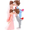 Garden Decorations 2 Pairs Of Wedding Decoration Romantic Couple Figurines Kissing For Anniversary Gift