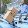 Carrelli della spesa Carrello da arrampicata per scale su tutti i terreni da 150 kg con carretto pieghevole con corda elastica utilizzato per carico di livello superiore con 6 ruote di cristallo Q240227