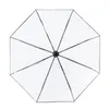 Parapluies entièrement automatiques, cadeau de voyage, léger, anti-vent, transparent, triple pliage, mode portable, plage, extérieur, durable