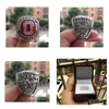 Cluster Rings Ohio State 2014 OSU Buckeyes CFP Football National Championship Ring With Wooden Display Box Men Men Gift Whole Dhqhi
