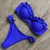 Bandeau bikini kąpiel strojów kąpielowych Kobiety stroju kąpielowa seksowne stringi bikini zestawu do kąpieli kostium kąpielowy brazylijski lampart 240220