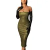 Casual Jurken Mode Sexy Vrouwen Strapless Slim Fit Backless Bodycon Midi Jurk Strakke PU Leer Mouwloze Party Club Vestidos