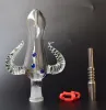 NC Set Octopus Design 14mm NC Kit with Titanium Nail Mini Glass Water Pipes Bong ZZ