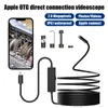 2.0 MP Endoscoop Camera 8.5 IP67 Waterdichte Harde Draad Pijpleiding Inspectie Borescope Met 8 Verstelbare LED Voor IOS Iphone