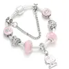 Klasyczna bransoletka marki różowa kreskówka Bransoletka z bransoletki nowa hurtowa aluminiowa bransoletka wisząca zaprojektowana do biżuterii butikowej damskiej