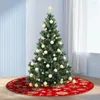 Juldekorationer 35.4 tum trädkjolar snöflinga mönster Xmas botten dekor matta dekoration inomhus utomhus