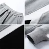 Pants Men's and Women's Casual Pants Black and Gray Color Matching Jogging Pants Fashion Adult Sweat Pants Simple Sports Pants