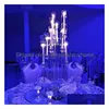 Party Decoration Acrylic Candelabra Decor 3/7/8/9/10 Heads Arms Candle Holders Wedding Table Centerpiece Flower Stand Holder Candelabr Dhokf