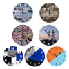 Настенные часы Подвесные часы 25 см/10 дюймов, изношенные в прибрежной зоне, синие, на батарейках, деревенский настенный декор, для домашнего офиса, гостиной, спальни