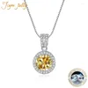 Pendenti JoyceJelly 18 Scelta colore 1CT VVS Collana con ciondolo Moissanite Gioielli in argento sterling 925 per le donne Promise Pass Diamond Tester