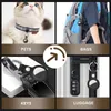 Keychains 4 Pcs Protective Holder For AirTag Case PU Leather Skin Cover With Keychain Key Ring Loop Air Tag Accessories