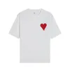 T-Shirt für Herren, Paris-T-Shirt, locker sitzendes, klassisches, kurzärmliges Damenhemd mit Herzstickerei