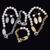 Designer Vivianes Westwoods Jewelry Viviennr Queen Mother Zircon Oval Brand Mixed Necklace Armband Tiktok Fast Tuan
