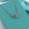 Pendant Necklaces Tennis Jewelry Necklace for Women Designer U Horseshoe Buckle Moissanite Cuban Link Chain s H24227