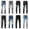 Lila Jeans High-End-Qualität Straight Jeans Design Retro Streetwear Casual Jogginghose Skinny Herrenhose Herren Designer Schwarz