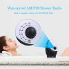 Radio Waterproof Portable FM AM Radio Shower Music Hanging Radio Suit Bathroom Bath Cabin Powerful HiFi Speakers Radio