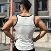 Erkek tank üstleri vücut geliştirme fitness erkek spor salonu egzersiz kolsuz gömlek erkek spor stringer singlet fanila yelek eğitim giyim