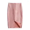 Gonne MOUKYUN Gonna sexy da donna Multi Solid Vita alta Matita Hip-Wrap Midi Slim Elegante Office Lady Stretch Faldas