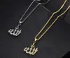 Crystal Pendant Gifts Sweater Chain Necklaces Allah Gold Plating Simulated Anchor Islamic5922141