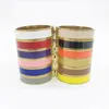 Fashion Classic Stainless Steel Jewelry Bangle Bracelet 12MM Wide Solid Enamel Bracelets For Women Girls Couple Cuff Gift