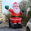 8mH (26ft) Outdoor Christmas Inflatable Santa With Blower For Nightclub Christmas Stage Event Decor Christmas Decoration