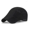 Bérets Summer Driver Hat Sboy Cap Breathable Mesh Men Caps Mâle de golf extérieur Panama Vintage Unisexe Mes Hberets Flat Chaps