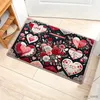 Maty do kąpieli czerwone serce mata łazienkowa super chłonny wystrój domu przeciw poślizgi dywaniki kuchenne suszące dywany pralniowe podnopadowe dywany