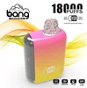 9000puff bang 18000 puff Set Large Vaporizer Disposable Vape e-cigarette net coil LED lamp rechargeable battery 9k puffs 18k puffs vaper Two modes flaovrs in stock