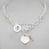 Hangertjeskettingen 2024 Mode-sieraden Ontwerper Klassiek Ontwerp Dames Zilver Tf-stijl Ketting Ketting S925 Sterling Sleutel Hart Liefde Ei Merk Charme n 2t41 H24227